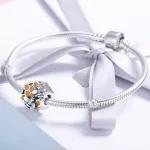 Ezüst charm méhekkel