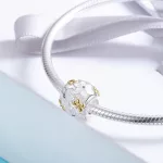 Ezüst charm virágokkal