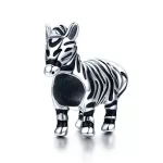 Ezüst charm, zebra