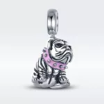 Ezüst charm 925, bulldog