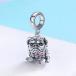 Ezüst charm 925, bulldog