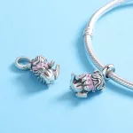 Ezüst charm 925, bulldog