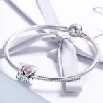 Ezüst charm, I LOVE MOM