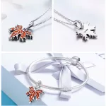 Ezüst charm 925, juharlevél