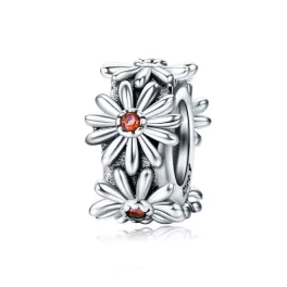 Ezüst charm 925 virágokkal