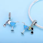 Ezüst charm 925, nyári koktél