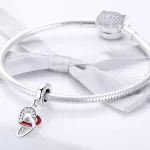 Ezüst charm 925, páros szív