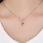 Ezüst charm 925, páros szív