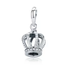 Ezüst charm, korona