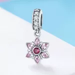 Ezüst charm 925, virág