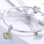 Ezüst charm 925, lépesméz méhecskével