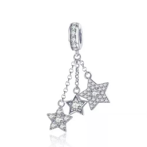 Ezüst charm 925 csillagokkal