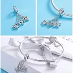 Ezüst charm 925 csillagokkal