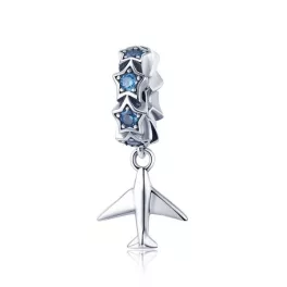 Ezüst charm 925, repülő csillagokkal