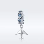 Ezüst charm 925, repülő csillagokkal
