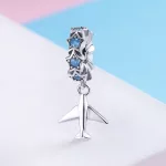 Ezüst charm 925, repülő csillagokkal