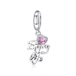 Ezüst charm 925 szívvel