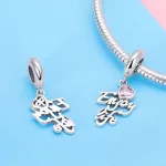 Ezüst charm 925 szívvel