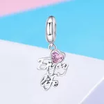 Ezüst charm 925 szívvel