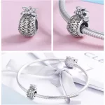 Ezüst charm 925, ananász