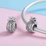 Ezüst charm 925, ananász