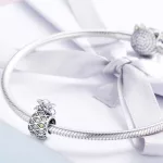 Ezüst charm 925, ananász