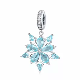 Ezüst charm 925, hópehely