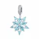 Ezüst charm 925, hópehely