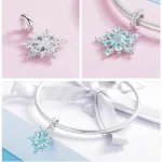 Ezüst charm 925, hópehely