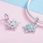 Ezüst charm 925, hópehely