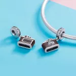 Ezüst charm 925, fényképezőgép