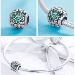 Ezüst charm 925, gyöngy lóherével