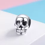Ezüst charm, koponya