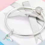 Ezüst charm 925, jégmadár