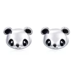 Ezüst fülbevaló pandamacival