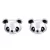 Ezüst fülbevaló pandamacival