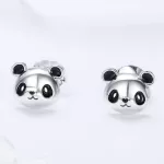 Ezüst fülbevaló pandamacival