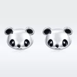 Ezüst fülbevaló pandamacival