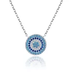 Ezüst nyaklánc, szerencsehozó szem