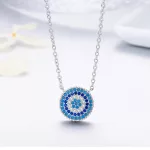 Ezüst nyaklánc, szerencsehozó szem