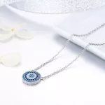 Ezüst nyaklánc, szerencsehozó szem