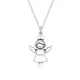 Ezüst nyaklánc angyalkamedállal