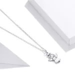 Ezüst nyaklánc angyalkamedállal