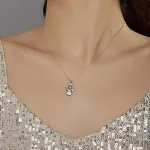 Ezüst nyaklánc angyalkamedállal