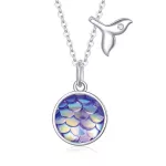 Ezüst nyaklánc  halpikkelyes medállal