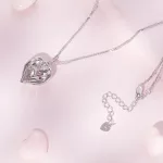Ezüst női nyaklánc, babatalp