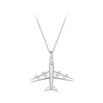 Ezüst nyaklánc repülőgépmedállal