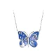 Ezüst női nyaklánc, kék pillangó