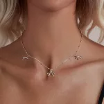 Ezüst nyaklánc masnikkal