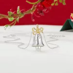 Ezüst női nyaklánc csengőmedállal